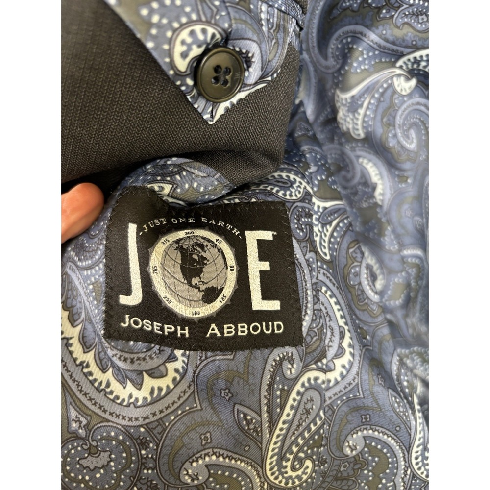 JOE Joseph Abboud Men's Size 38S 100% Wool Sport Coat Blazer Dark Gray - Picture 2 of 10